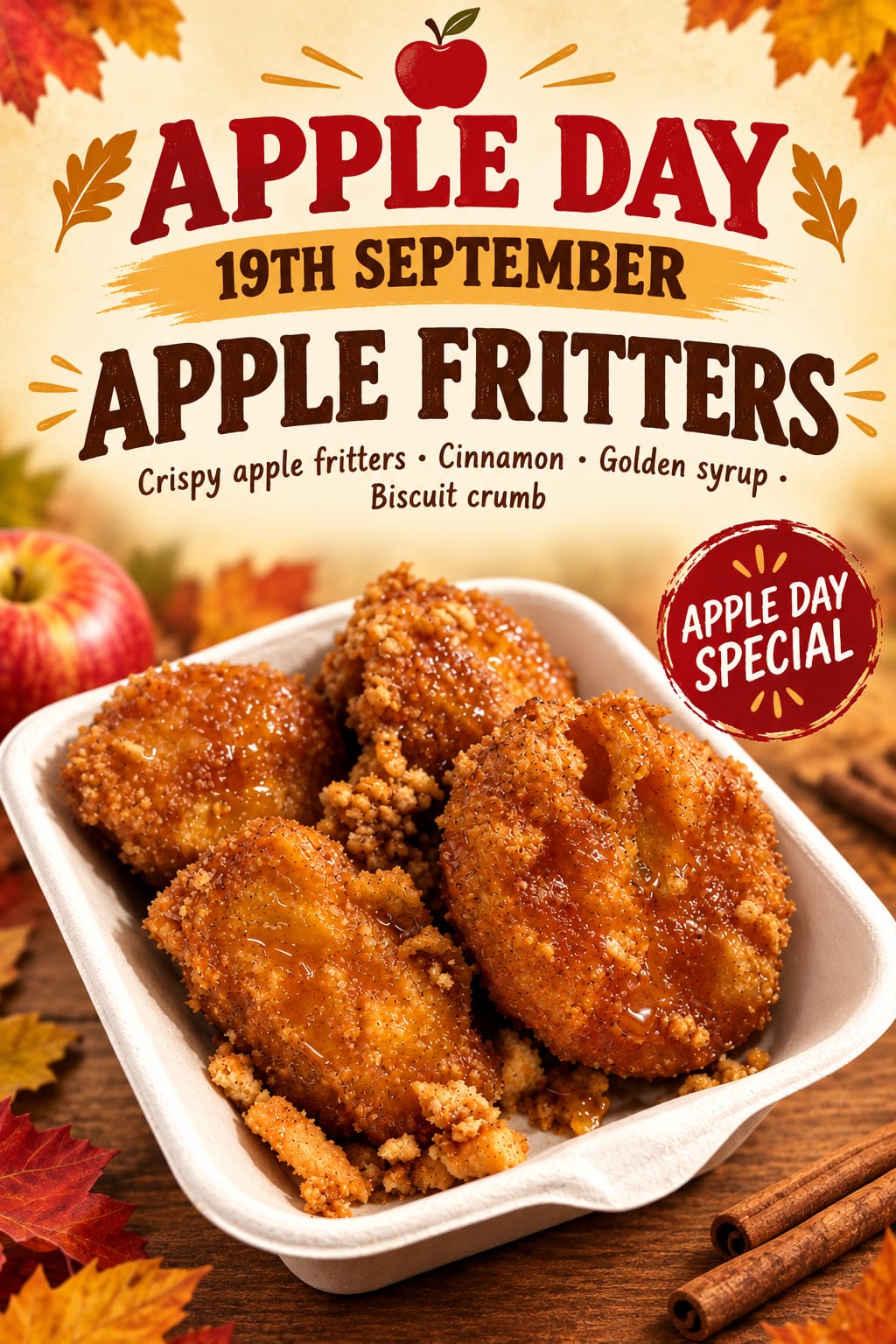 Apple Day Fritter Poster